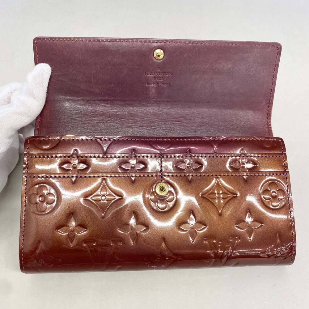 Louis Vuitton Vernis Portefeuille Sarah Long Wallet M93577 Violet (Women's) - Picture 8 of 9